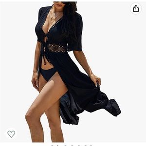 Black swim coverup